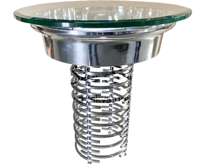 Boeing Wheel Table With Glass Front