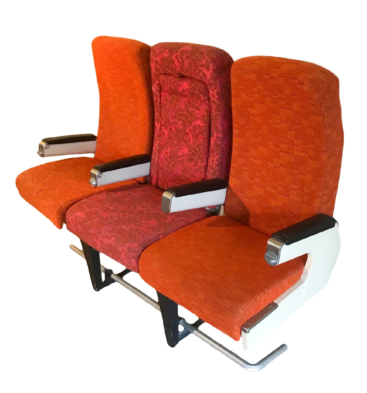Delta Red Orange Tripple Coach Seats Left Side