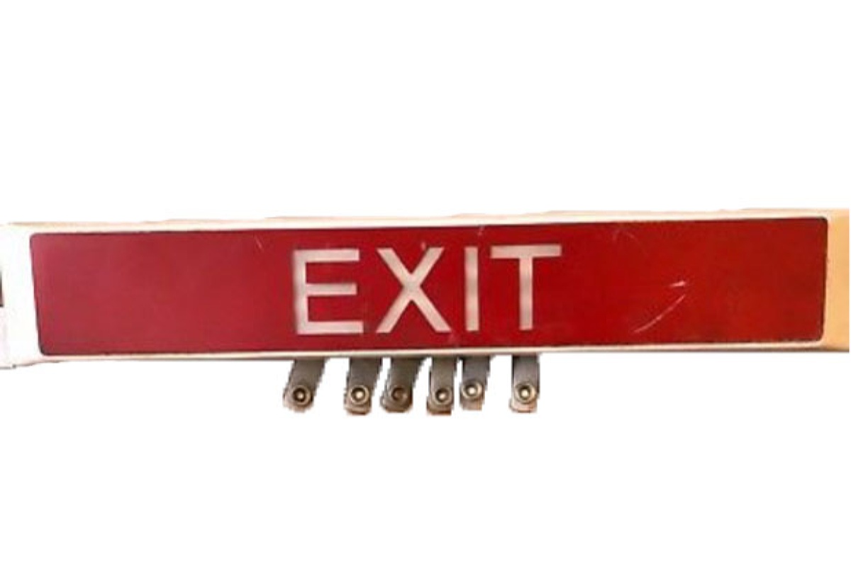 Red Exit Sign Front